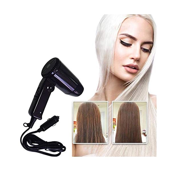 Hair Dryer 12V,Folding Handle Car Hair Dryer,Portable Car styling Hair Dryer,Compact Travel Camping Hair Dryer