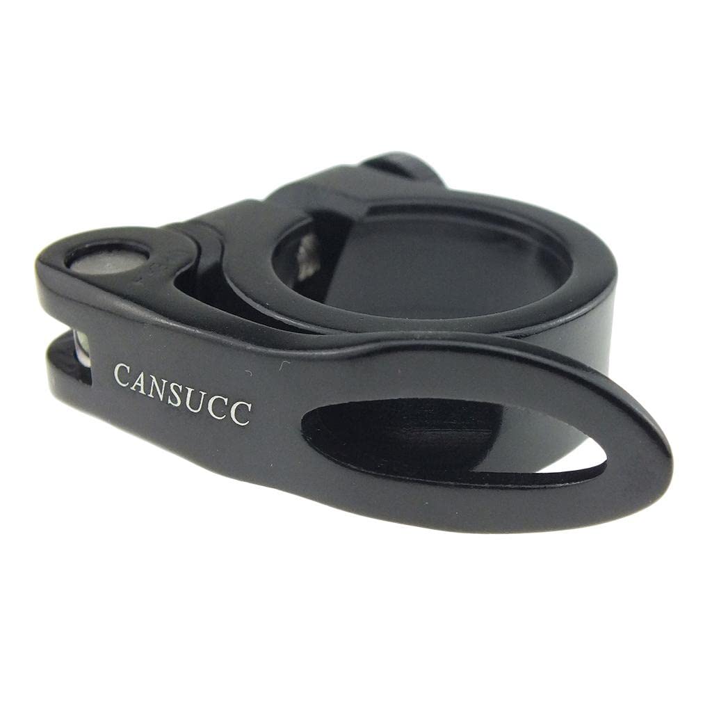 T TOOYFUL Quick Release Seatpost Clamp Alloy 30mm Bike Saddle Post Clip Clamps - Black