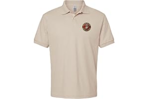 7SHIRTS US Marine Corps Embroidered Polo Shirt USMC Licensed