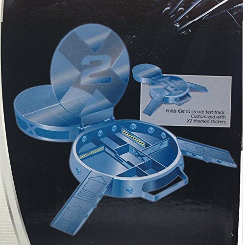 2003 Marvel Xmen Special Edition ZipZaps Micro RC X2 Garage & Carrying Case