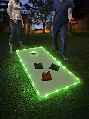 Toss Brightz Cornhole LED Lighting Kit (Lights Only), Green
