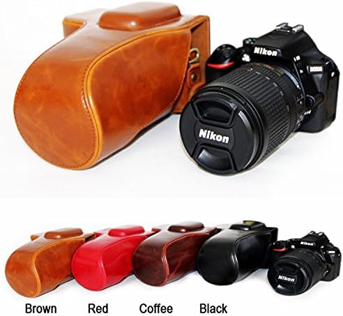 zdMoon Coffee Leather Hard camera case bag Grip for Nikon D5500