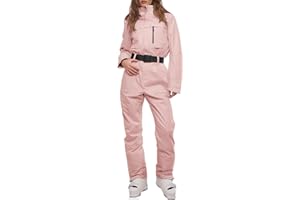 Yousify Womens Ski Suit One Piece Snow Suit Winter Waterproof Outdoor Sports Snowsuit Jumpsuit Snowboard Jacket