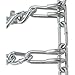 OakTen Set of 2 20x8x8 20x8x10 Tire Chains for Lawn Garden Tractors Mowers and Rider, 2-Link Lawn Tractors Tire Chains