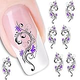 Sandistore Fashionable Water Transfer Slide Decal Sticker Nail (XF1423)