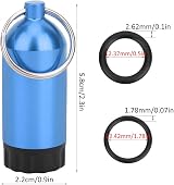 Keenso Mini Dive Cylinder O-Ring Kit Blue Storage Bottle 12 Rings Brass Pick view 2