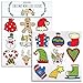 Christmas Wine Glass Drink Markers - Wine Charms Alternative - 18 Static Cling Reusable Stickers (Christmas)