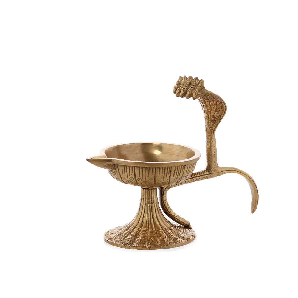 NKlaus incense burner cobra antique design bronze 15cm handmade new 1634