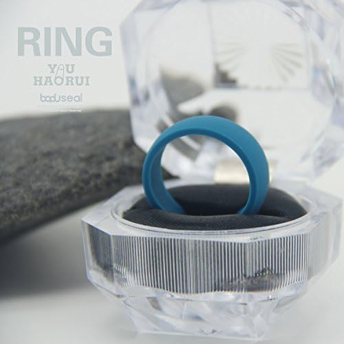 Silicone wedding rings, climbing, fitness, sports, weight lifting / training, running, rubber ring, safe silicone ,RING MEN Blue-Gift boxes (9)