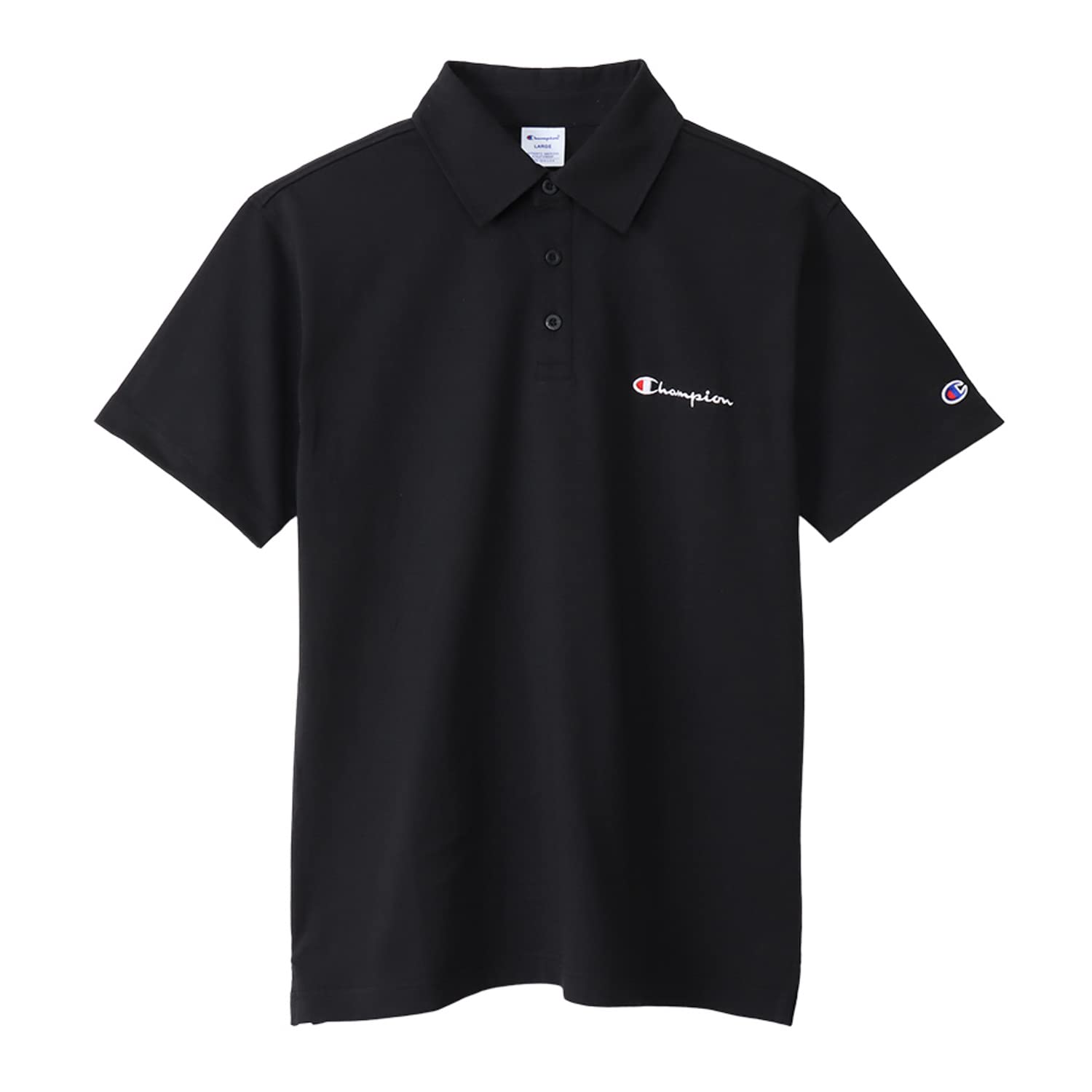 Champion C3-X361Z Amazon.co.jp Exclusive Script Logo Embroidered Basic Polo Shirt, Short Sleeve, 100% Cotton, Script Logo, Embroidered, Polo Shirt