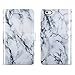 ULAK iPhone 6S Plus Wallet Case, iPhone 6 Plus Case,Multi Card Holders Slots Hybrid TPU Skin PU Leather Flip Wallet Case Cover for Apple iPhone 6/6s Plus 5.5inch Devices, Marble White