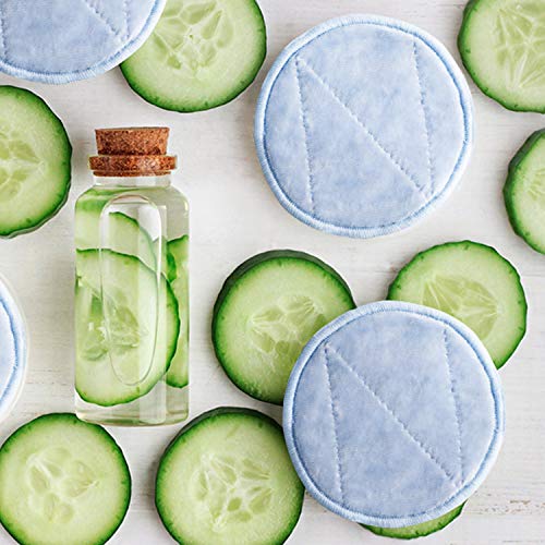 Nipoo 16 Pack Reusable Makeup Remover Pads - Ultra Soft&Skin-friendly - 2 Layers Natural Bamboo Reusable Cotton Pads Rounds for Face With Laundry Bag - Wipe Face Eye Makeup and Apply Cleansing Toner - Thumbnail 7