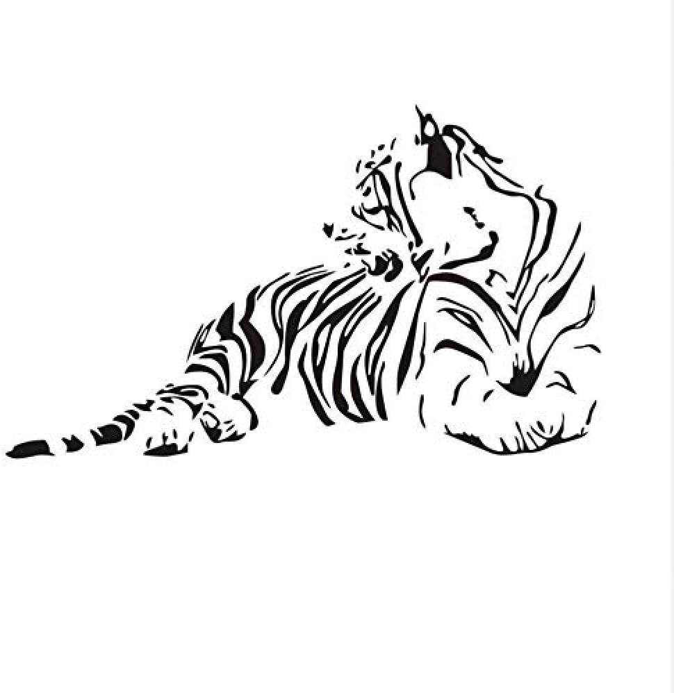 amazon com dferh wall sticker tiger silhouette animals decoration for home diy vinyl glue flower detachable living room kids room 44 74cm home kitchen dferh wall sticker tiger silhouette animals decoration for home diy vinyl glue flower detachable living room kids room 44 74cm