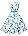 Sleeveless Vintage Pin-up Dress for Women Floral XS F-23