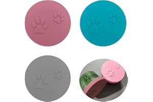 SHELDAMY 3 Pack Pet Food Can Cover Lids, Silicone Covers for Sealing Cats and Dogs Canned Wet Food, Standard Size Tops Available for Dishwasher