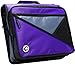 Case-it Universal Zipper Binder | 2-Inch O-Rings, 13-Inch Laptop/Tablet Padded Pocket, 400 Sheet Capacity, Multiple Storage Pockets & Shoulder Strap | School & Office Organizer | LT-007 Purple