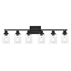 Wanluce 6-Light Track Lighting Kit Black Track