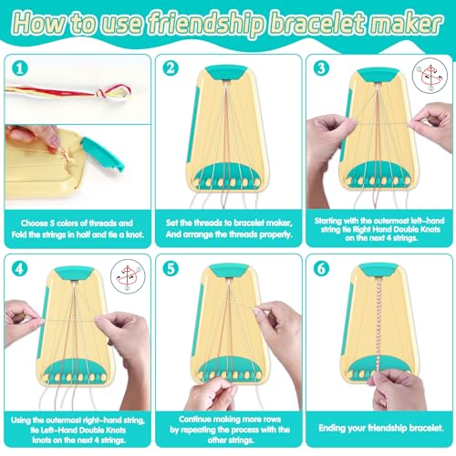Hzitcigm Girl's Bracelet Kit 6 7 8 9 10 11 12 Years Brazilian Bracelets DIY Children's Jewellery Creative Gift for Birthday Christmas Easter