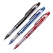 Morning Glory Mach 3 Roller Ball Pen - 0.38 mm-Fine Point Tip (Pack of 3 Pens) Black,Blue,Red