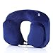 PUREFLY Inflatable Travel Neck Pillow with Soft Velvet Pillowcase Packed in Handy Carry Pouch