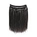 Rechoo 7A Grade Mixed Length Brazilian Remy Hair Extension Weave 3 Bundles 300g - Natural Black, (16