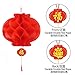 16 Pieces Chinese Round Hanging Red Paper Lanterns Decorations for 2020 New Year Spring Festival Party Decor, Wedding and Restaurant
