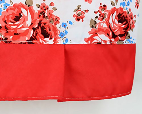 Fletion grembiule principessa floreale vintage impermeabile Grembiule con tasche da donna,cameriera,chef,da usare in cucina casa,ristorante,BBQ,giardinaggio