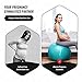 Trideer Extra Thick Yoga Ball Exercise Ball, 5 Sizes Ball Chair, Heavy Duty Swiss Ball for Balance, Stability, Pregnancy and Physical Therapy, Quick Pump Included