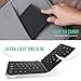 Folding Bluetooth Keyboard, Jelly Comb Ultra Slim Ergonomic Foldable Rechargeable Pocket Sized Mini BT Wireless Keyboard for iOS Android Windows Laptop Tablet Smartphone -Black
