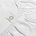 Organic Queen Fitted Sheet Only Deep Pocket - 100% Organic Cotton Sheets with Breathable 300 Thread Count Sateen Weave GOTS & Fairtrade Certified - Soft Fitted Bed Sheets Only (White, Queen)