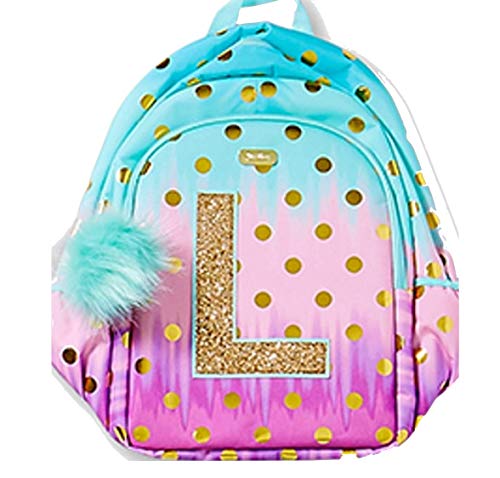 justice backpacks with letter l