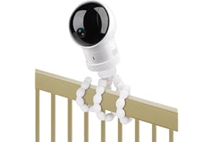 WOCHEL Tripod Baby Monitor Mount for Eufy Baby Monitor Camera, Flexible Baby Monitor Holder Crib Mount Without Tools or Wall Damage - White