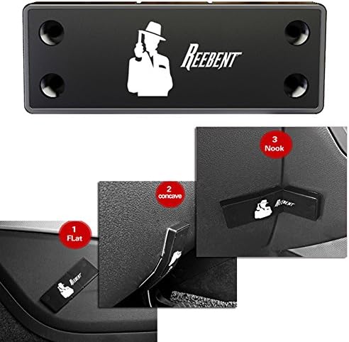 REEBENT Magnetic gun mount wiht 3m tape&amp;holster-angle adjustable desgin-firearm accessory,gun accessory for handgun,shot gun,postol,revolver,car,wall,vault,desk,rubber coated 43 lbs rated (1 pack)