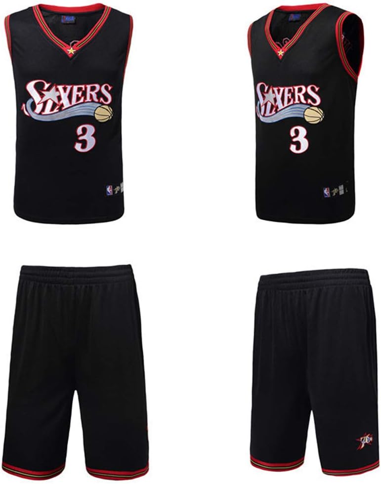HANGESS Men’s Jersey - Allen Iverson #3 Basketball Swingman Jersey