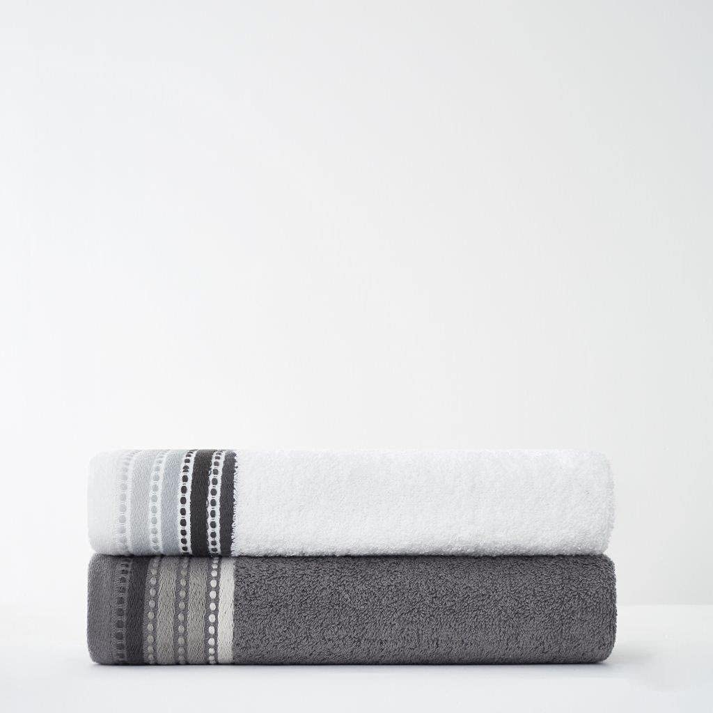 GC GAVENO CAVAILIA Luxury Quality Soft & Cosy Bathroom Water Absorbent, 100% Pure Cotton 550 GSM Malton Bath Towel Set, Egyptian, Grey, 70x120 cm