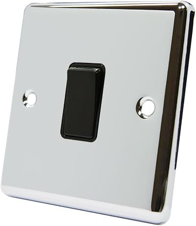 Alliance AET 1 Gang 2 Way Polished Chrome Rocker Switch