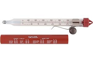 Taylor Precision Products Classic Line Candy/Deep Fry Paddle Thermometer, Red, 12" Length, 5878NCAN