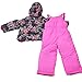 Osh Kosh Little Girls' Toddler Heavyweight 2 Piece Printed Snowsuit, Pink, 3T