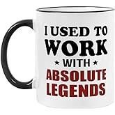 Fatbaby Funny Coworker Retirement Mug, I Used To Work With Absolute Legends Coffee Mug, Retirement Gifts for Coworker Boss Colleague Women Men,Quitter,Going Away Farewell Retired Tea Cup 11OZ