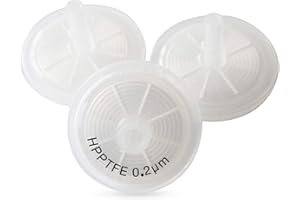 Hydrophilic PTFE Syringe Filters 25mm Diameter 0.22μm Pore Size Laboratory Filters by Allpure Biotechnology [Pack of 100](Hyd