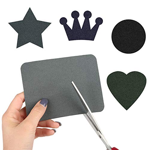 Naler 30 Pieces Iron on Patches Fabric Twill Patches for Clothing Jeans Jacket Cotton Jeans Repair Kit Art Craft Decoration Ornaments, 6 Colors (4.9" X 3.7") - Thumbnail 5