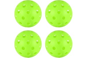 WISEEK 4/6/12/20/50/100 pcs Pickleball Balls,40 Hole Outdoor Pickleball balls,8mm Precision Drilled-Spaced Pickle ball Set-Profession Plastic Ball for Pickleballs Paddles and Indoor&Outdoor Floor Sport Court