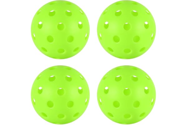 4/6/12/20/50/100 pcs Pickleball Balls,40 Hole Outdoor Pickleball balls,8mm Precision Drilled-Spaced Pickle ball Set-Professio