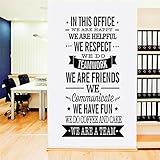 CaseFan WE ARE A TEAM English Letter Quotes Wall Sticker Vinyl Removable for Livingroom Office Home Mural Paper DIY Decals 17.7x35.4