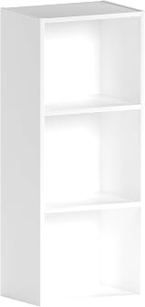 Vida Designs Oxford 3 Tier Cube Bookcase White Wooden Shelving Unit