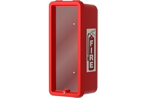 Krollen Industrial Red Surface-Mounted Fire Extinguisher Cabinet with Pull-Panel for 5 lb. Fire Extinguishers