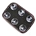 Oumurs Alligator Synthetic Leather Suction Cup Passenger Pillion Pad Seat Rectangle Cushion Pad for Harley Sporster XL 883 1200 Chopper Bobber Dyna Touring (6 Suction Cup Brown)