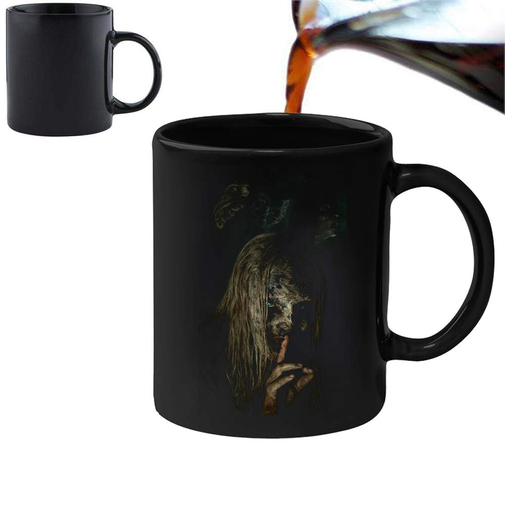 Magic Mug Heat Changing Zombie Design | Colour Changing Coffee Mug | Novelty Horror Style Cup | 11oz Ceramic Mug