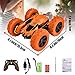 RC Stunt Cars for Kids Remote Control Car Double Sided 360°Rotating Radio Controlled Car High Speed RC Truck Off Road Crawler Rechargeable Electric Toy for Boys Girls Birthday Xmas Gifts Orange