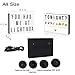Light Box LED Sign Complete Message Board Set | 265 Tiles of Letters, Numbers & Emojis | Wall Mount | USB or Battery Powered | Giftable For All Ages | Gift Wrap Available